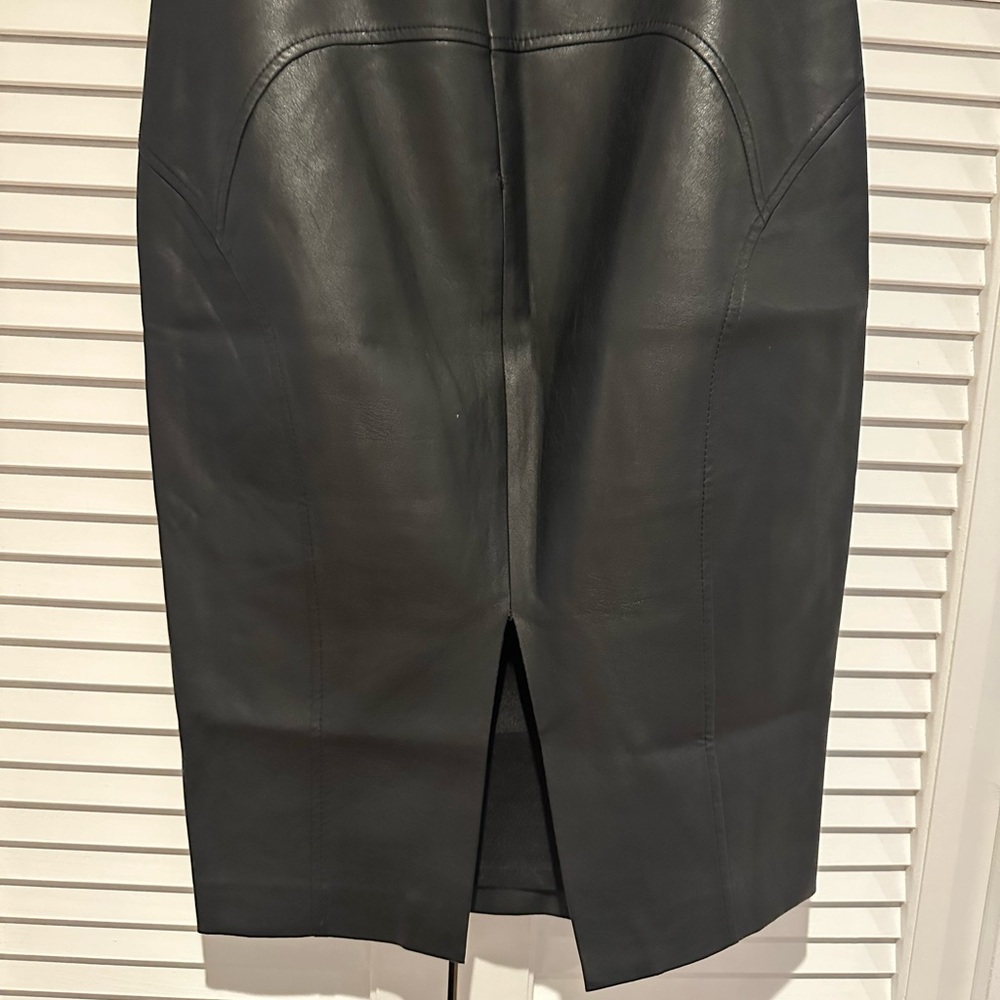BCBG pleather midi skirt. Perfect condition